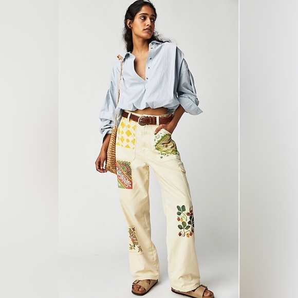 Free People Jackets & Blazers - Free People Free People Newport Bubble Top COLOR Light Blue and white